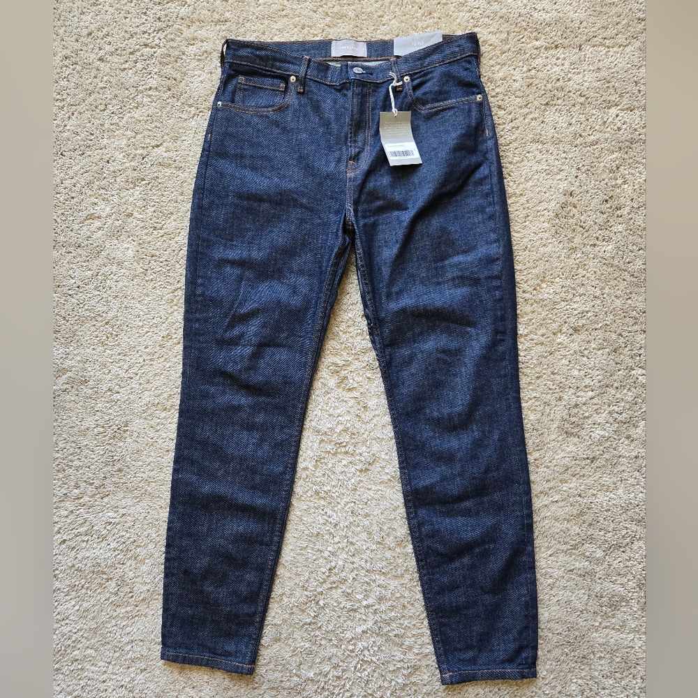 Everlane high rise skinny jeans blue womens 32 tall
